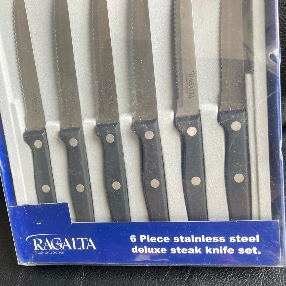 Ragalta Platinum Series 6 Piece Stainless Steel Deluxe Steak Knife Set